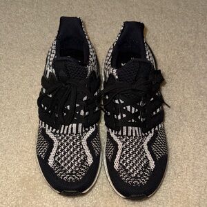 Black and White Knit Ultaboost